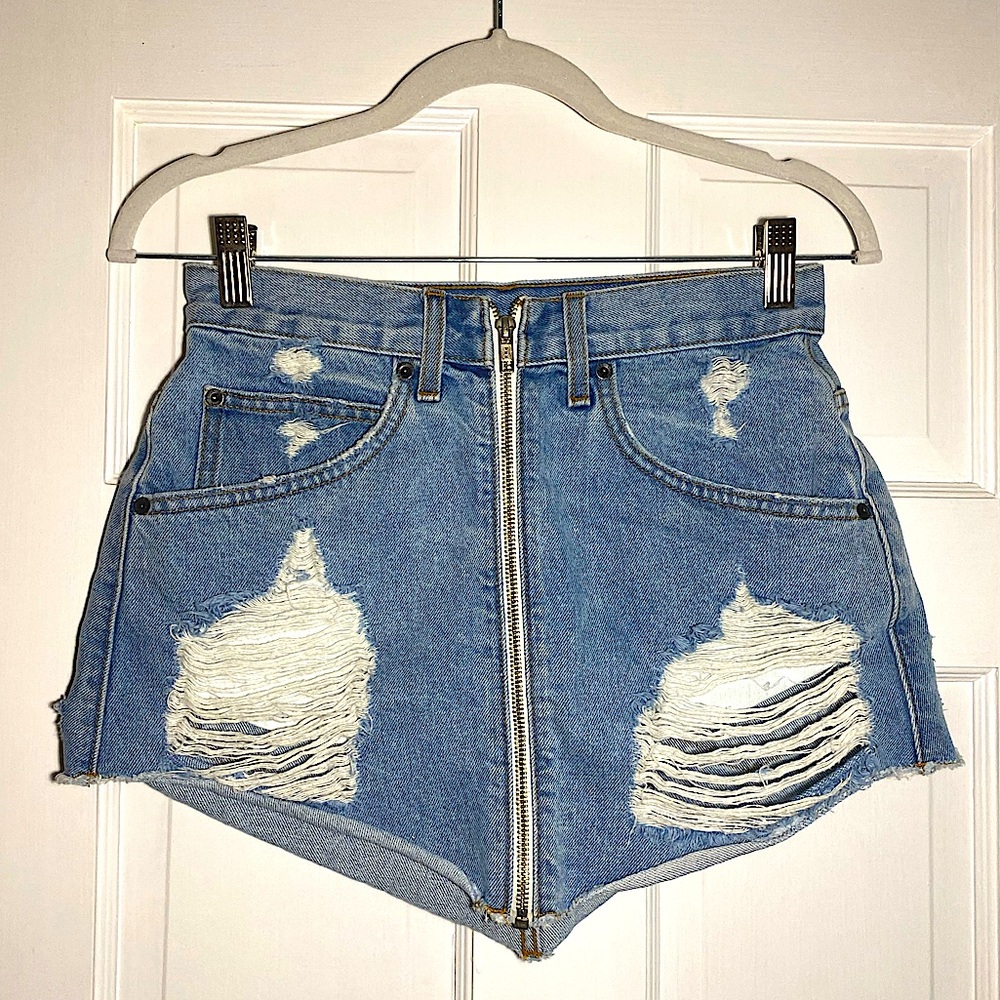 Carmar Los Angeles—Denim Zip-Up Skirt